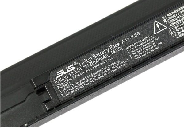 Original Asus (V550CBCJ113H) Laptop Battery/2950mAH/Voltage: 14.8V/6 Cell Laptop Battery - Image 3
